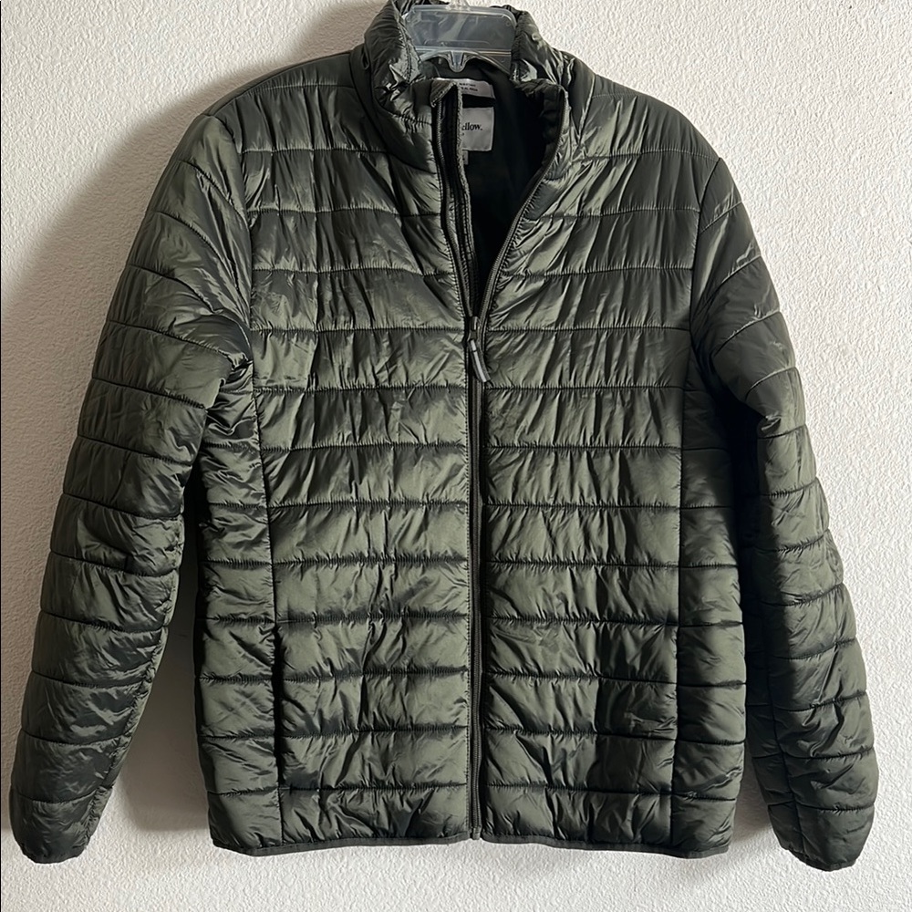 Goodfellow Olive Green Quilted Puffer